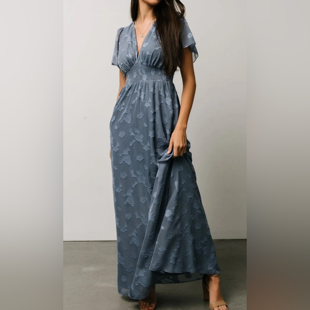 Baltic Born Evelyn Smoked Dress in Blue